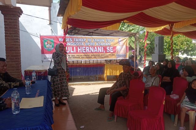 ANGGOTA DPRD KABUPATEN ASAHAN DARI FRAKSI NURANI PEMBANGUNAN JULI HERNANI, S.E. MELAKSANAKAN RESES TAHAP III TAHUN ANGGARAN 2025